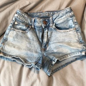 Blue jean shorts